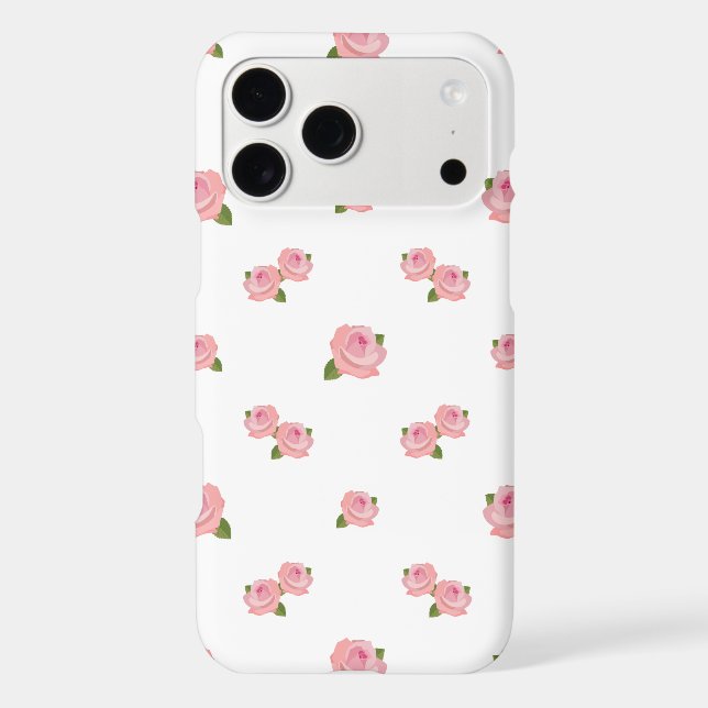Pink Roses Pattern on White (Back)