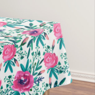 Pink Roses Pattern Tablecloth