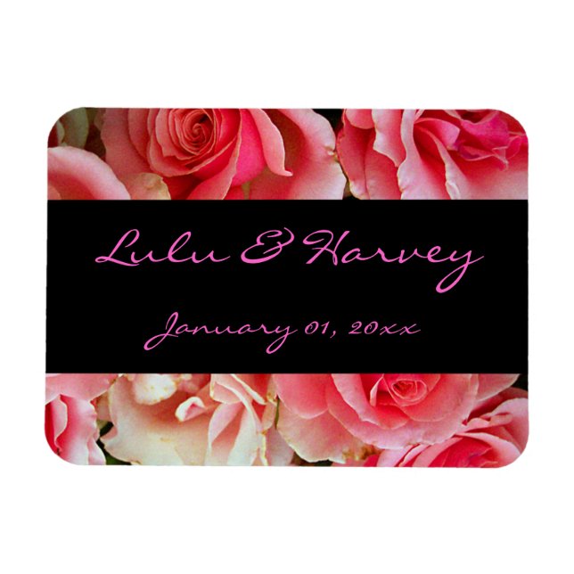 Pink Roses Personal Magnet (Horizontal)