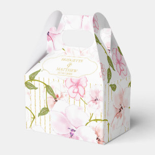 Pink Roses Personalized Wedding Favour Box