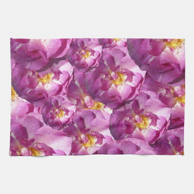 Pink Roses Photo  Tea Towel (Horizontal)