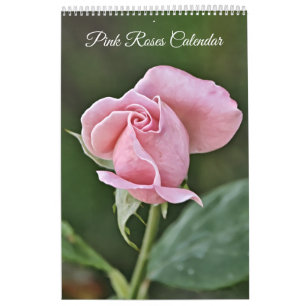 Pink Roses Photographic Art Flower Calendar