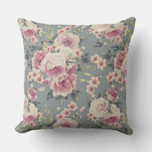 pink roses pillow