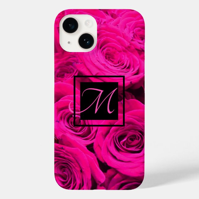 Pink Roses pink flowers pink floral Case-Mate iPhone Case (Back)