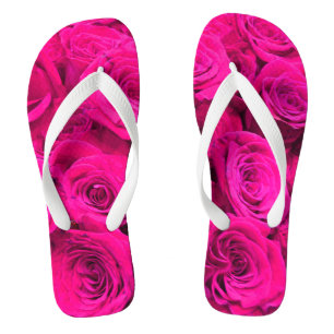 Pink Roses pink flowers pink floral Thongs