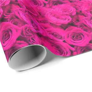 Pink Roses pink flowers pink floral Wrapping Paper