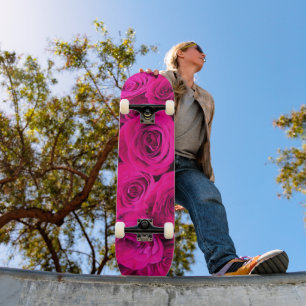 Pink Roses, pink flowers Skateboard