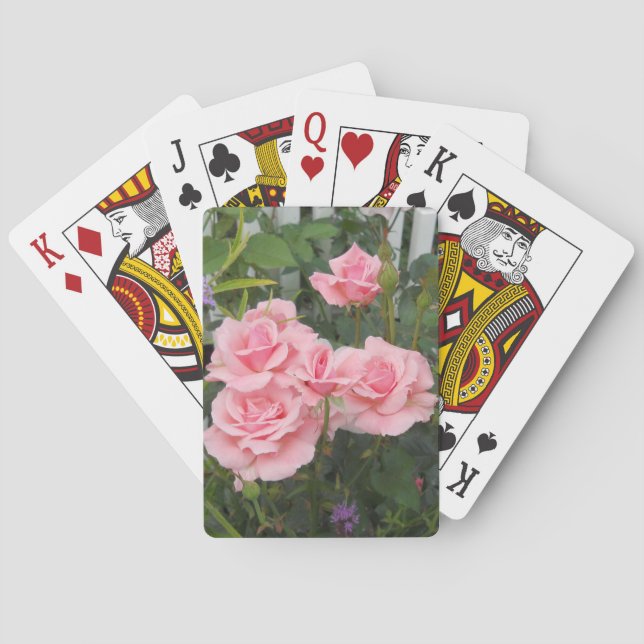 Pink Roses Playing Cards (Back)