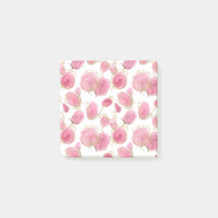 Pink roses post-it notes