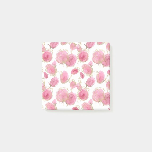 Pink roses post-it notes (Front)