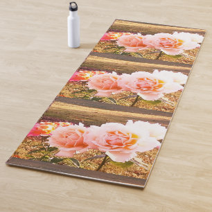 PINK ROSES SHERPA YOGA MAT