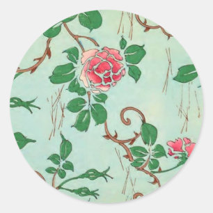 Pink roses - Shin Bijutsukai Classic Round Sticker