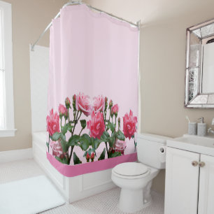 PINK ROSES SHOWER CURTAIN
