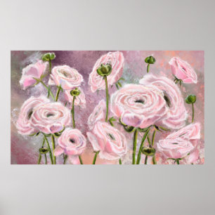Pink Roses - Special For You - Original Painting  Poster