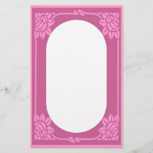 Pink Roses Stationery