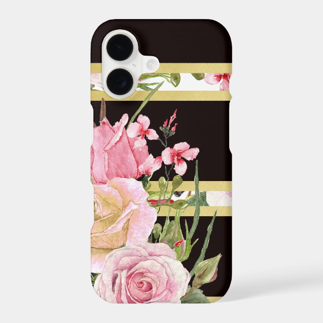 Pink Roses Stripe Pattern (Back)