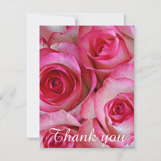 Pink roses thank you (Front)