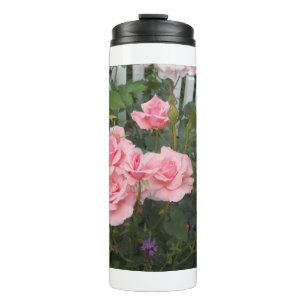 Pink Roses Thermal Tumbler