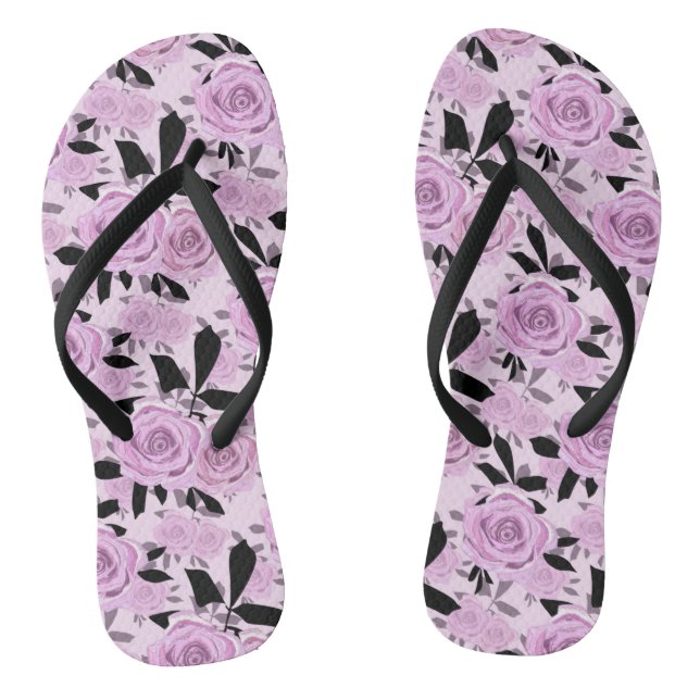  Pink roses  Thongs (Footbed)