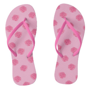 Pink roses thongs