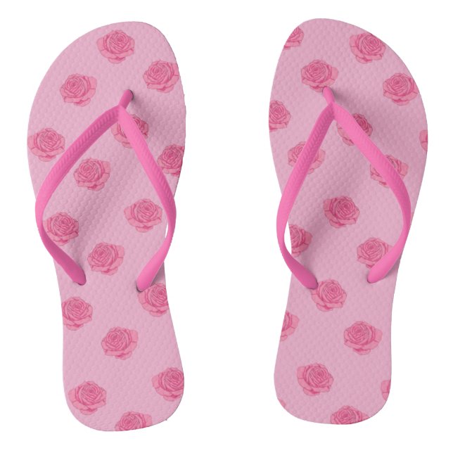 Pink roses thongs (Footbed)