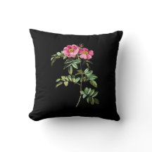 Pink Roses Throw Pillow