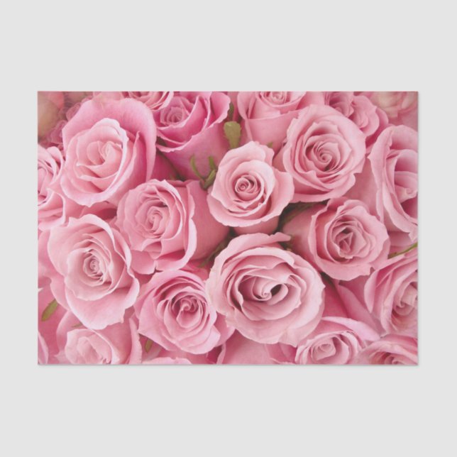 Pink Roses Tissue Paper (Front)
