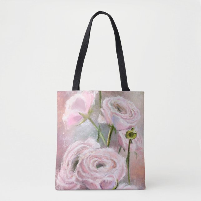 Pink Roses Tote Bag (Front)
