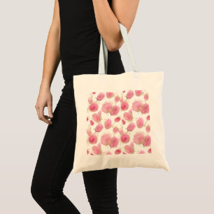 Pink roses tote bag