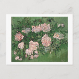 Pink Roses Van Gogh Fine Art Postcard