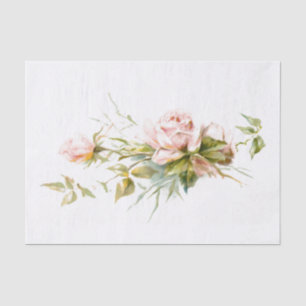 Pink Roses Vintage Tissue Paper