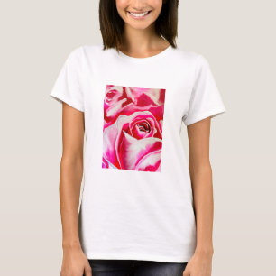 Pink roses watercolor art T-Shirt