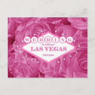 Pink Roses Wedding in Las Vegas Postcard