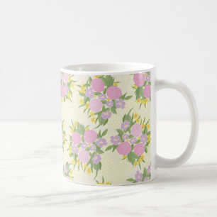 Pink Roses, Wild Roses and Yellow Flowers Mug