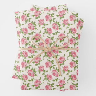 Pink Roses Wrapping Paper