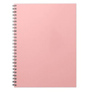 Pink Rosette Solid Colour Pastel Print Notebook