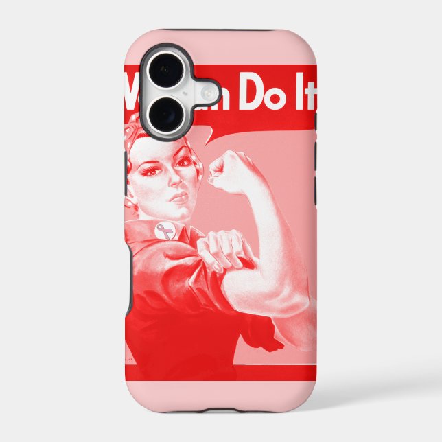 Pink Rosie the Riveter "We Can Do It!" Poster (Back)