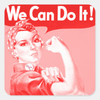 Pink Rosie the Riveter "We Can Do It!" Poster