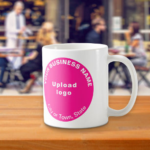 Pink Round Business Brand on Mug