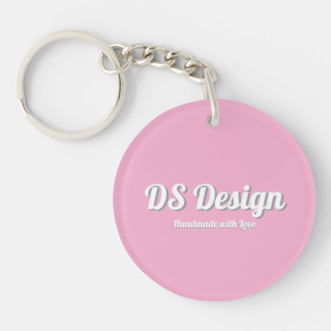 Pink Round Keychain (Front)