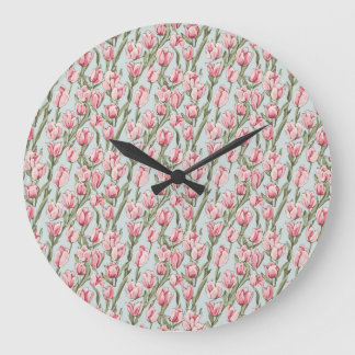 Pink Row Serenity Large Clock