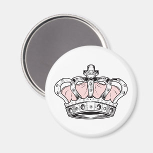 Pink Royal Crown Queen Aesthetic Girly Princess Magnet