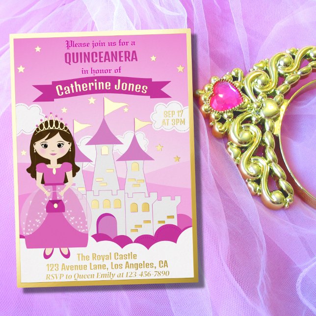 Pink Royal Princess Castle Girl Quinceanera (Creator Uploaded)