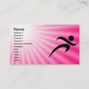 Pink Running Business Card