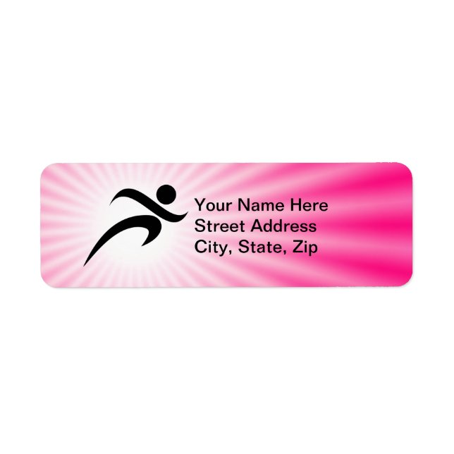 Pink Running Return Address Label (Front)