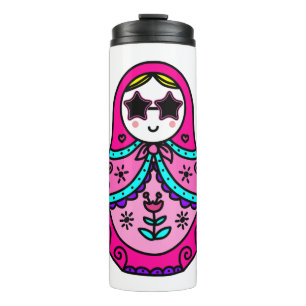 pink Russian Doll Thermal Tumbler