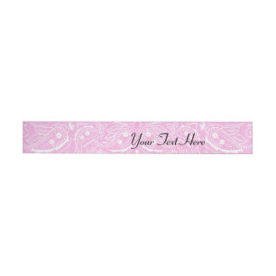 Pink Rustic Paisley Country Western Invitation Wraparound Address Label