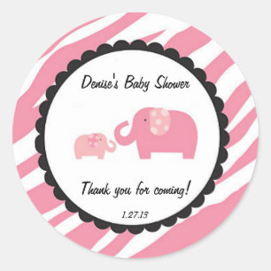 Pink Safari Elephant Sticker