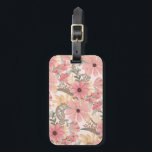 Pink Sage Green Floral Leaves Watercolor Pattern Luggage Tag<br><div class="desc">This elegant and feminine pattern is perfect for the stylish and trendy woman. It features hand-painted watercolor coral pink, medium pink, chestnut brown, golden yellow, and forest green flowers and leaves on top of a blush pink background. It's country, pretty, cute, unique, artsy, and modern; the perfect complement to your...</div>