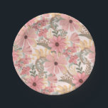Pink Sage Green Floral Leaves Watercolor Pattern Paper Plate<br><div class="desc">This elegant and feminine pattern is perfect for the stylish and trendy woman. It features hand-painted watercolor coral pink, medium pink, chestnut brown, golden yellow, and forest green flowers and leaves on top of a blush pink background. It's country, pretty, cute, unique, artsy, and modern; the perfect complement to your...</div>
